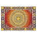 Tapety - Zlatá a červená mandala Rozměr: 368x254 cm, Materiál: Papír