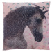 Jerry Fabrics Dekorační polštářek s flitry 40x40 cm - Kůň "Square"