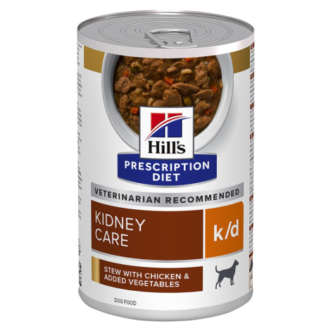 Výhodné balení Hill's Prescription Diet konzervy pro psy - k/d Kidney Care Stew s kuřetem 24 x 3 Hills