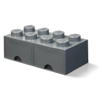 LEGO® úložný box 8 - se zásuvkou tmavě šedá 250 x 500 x 180 mm