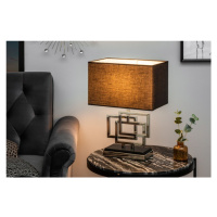 Estila Designová stolní lampa Tulsa stříbrná