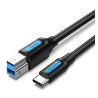 Vention USB-C to USB-B Printer 2A Cable 0.5m Black