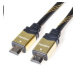 PREMIUMCORD Gold HDMI High Speed + Ethernet kabel (v1.4), opletený, zlacené konektory, 5m