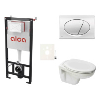 Cenově zvýhodněný závěsný WC set Alca do lehkých stěn / předstěnová montáž+ WC S-Line S-line Pro