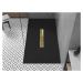 MEXEN/S Toro obdélníková sprchová vanička SMC 180 x 70, černá, mřížka zlatá 43707018-G