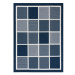 Koberec SPRING 20426994 čtverce, šňůrkový, smyčkový - modrý