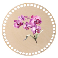 Dřevěné víko na košík - orchidej Zvolte variantu:: 35 cm