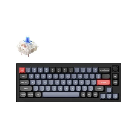 Keychron Q2 65% Layout QMK Gateron G PRO Hot-Swappable Blue Switch, Black - US