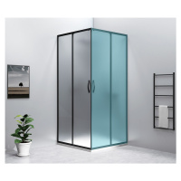 Gelco SIGMA SIMPLY BLACK sprchové dveře posuvné pro rohový vstup 900 mm, sklo Brick
