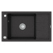 MEXEN Elias granitový dřez 1 mísa dřez s odkapávací krátký Board 795x480 mm, černá mottled 65117