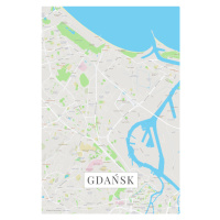 Mapa Gdansk color, (26.7 x 40 cm)