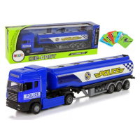 Modrý kamion cisterna Policie