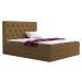 Eka Kontinentální čalouněná postel Elegant - Fresh (120x200 cm) Barva látky - Fresh: Hořčicová (