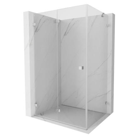 MEXEN/S Lunar-F sprchový kout skládací dveře levá 90 x 80, transparent, chrom 836-090-080-01-00-