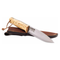 Casström Nůž Lars Fält knife - Carbon steel Sleipner - Curly Birch