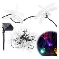 MG Dragonflies solární řetěz 30 LED 6,5 m, farebná