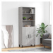 vidaXL Skříň highboard šedá sonoma 69,5 x 34 x 180 cm kompozitní dřevo