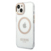 Guess GUHMP14SHTRMD hard silikonové pouzdro iPhone 14 6.1" gold Metal Outline Magsafe