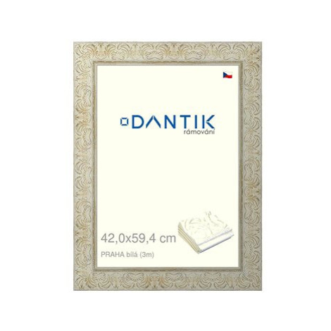 DANTIK rámeček 42 × 59,4, PRAHA Bílý plexi čiré