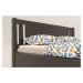 Masivní postel z bukového dřeva Celin K2, barva BK10 palisandr, 90x200 cm
