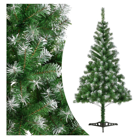Juskys Umělý vánoční stromek 120 cm zelená s umělým sněhem včetně stojanu