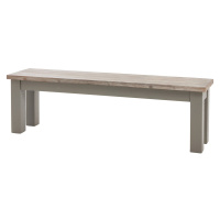 Estila Provensálská jídelní lavice Greytone v hnědo-šedém provedení z masivního dřeva 150cm