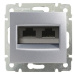 Legrand Valena stříbrná metalíza datová zásuvka 2xRJ45 Cat. 6 UTP 770243