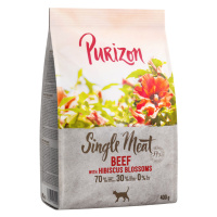 Purizon bezobilné granule, 2 x 400 g - 10 % sleva - hovězí s květy ibišku