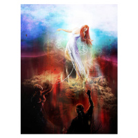 Plakát, Obraz - Goddess fighting demons, breakermaximus, 30 × 40 cm