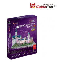 CubicFun 3D puzzle Zámek Neuschwanstein LED 128 dílků