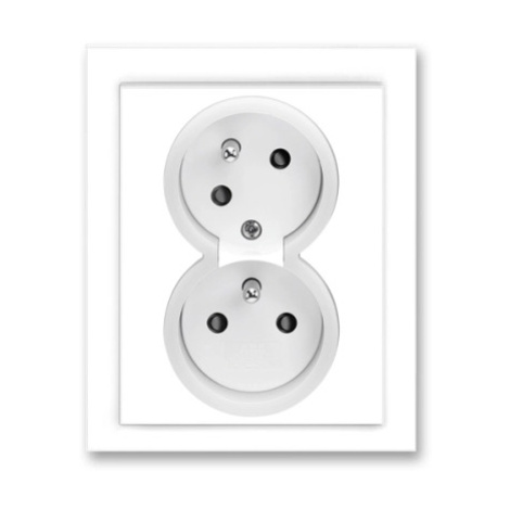 ABB Neo dvojzásuvka bílá 5513M-C02357 03 s clonkami