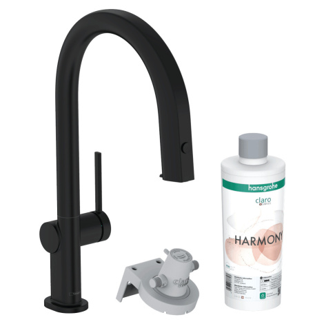 Dřezová baterie Hansgrohe Aqittura bez výpusti matná černá 76800670