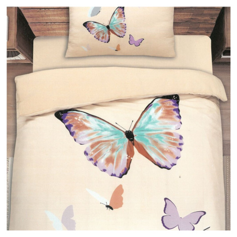 Povlečení VARIA BUTTERFLY BEIGE 3-dílná souprava 140x200 cm Povlečení VARIA BUTTERFLY BEIGE 140x Home of Dreams