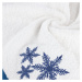 Bavlněný ručník s modrou vánoční výšivkou