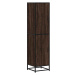 vidaXL Skříň highboard hnědý dub 35,5x35x139 cm kompozit a kov