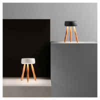 OleV OLEV Drum designová stolní lampa aku dřevo/černá