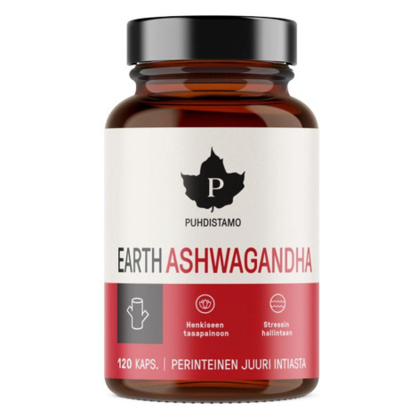 Puhdistamo Earth Ashwagandha BIO 120 kapslí