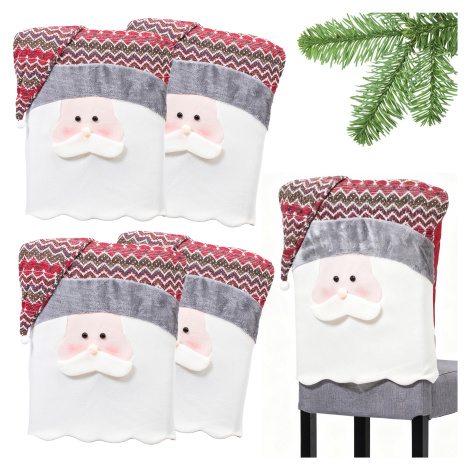 Tutumi Sada 4 ks potahů na židle Merry Christmas Santa vícebarevná