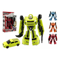 Transformer auto/robot plast 18cm 4 barvy v krabici 19x22x6cm