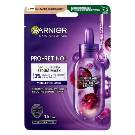 Garnier Skin Naturals Pro-Retinol vyhlazující sérum maska 22 g