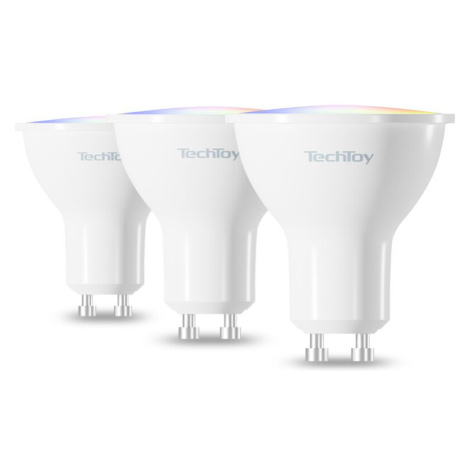 TechToy Smart Bulb RGB 4.7W GU10 ZigBee 3ks Bílá Tesla