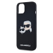 Zadní kryt Karl Lagerfeld Liquid Silicone Double Heads Magsafe pro Apple iPhone 14, černá