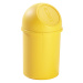helit Samozavírací nádoba na odpadky z plastu, objem 6 l, bal.j. 6, v x Ø 375 x 216 mm, žlutá