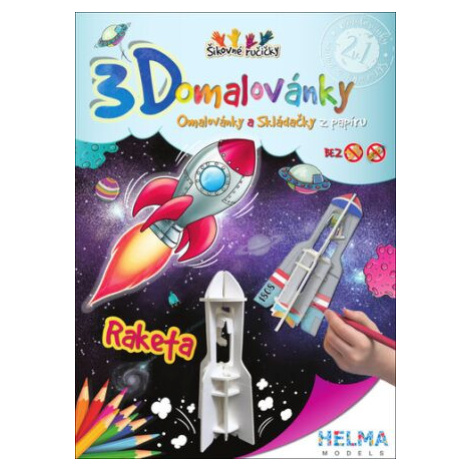 3D omalovánky Raketa HELMA MODELS