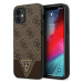 Kryt Guess GUHCP12SPU4GHBR iPhone 12 mini 5,4" brown hardcase 4G Triangle Collection (GUHCP12SPU