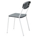 Stohovací židle PENNY, bal.j. 4 kusy, bílý podstavec, tmavě šedá