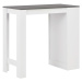 280216 vidaXL Bar Table with Shelf White 110x50x103 cm