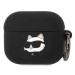 Silikonové pouzdro Karl Lagerfeld 3D Logo Choupette pro Airpods 3, black