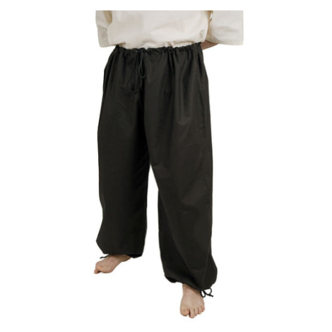 Bavlněné kalhoty široké - černé, velikost M