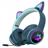 Sluchátka Počítačová Herní Sluchátka Bezdrátová Kočičí Uši Pro Hru